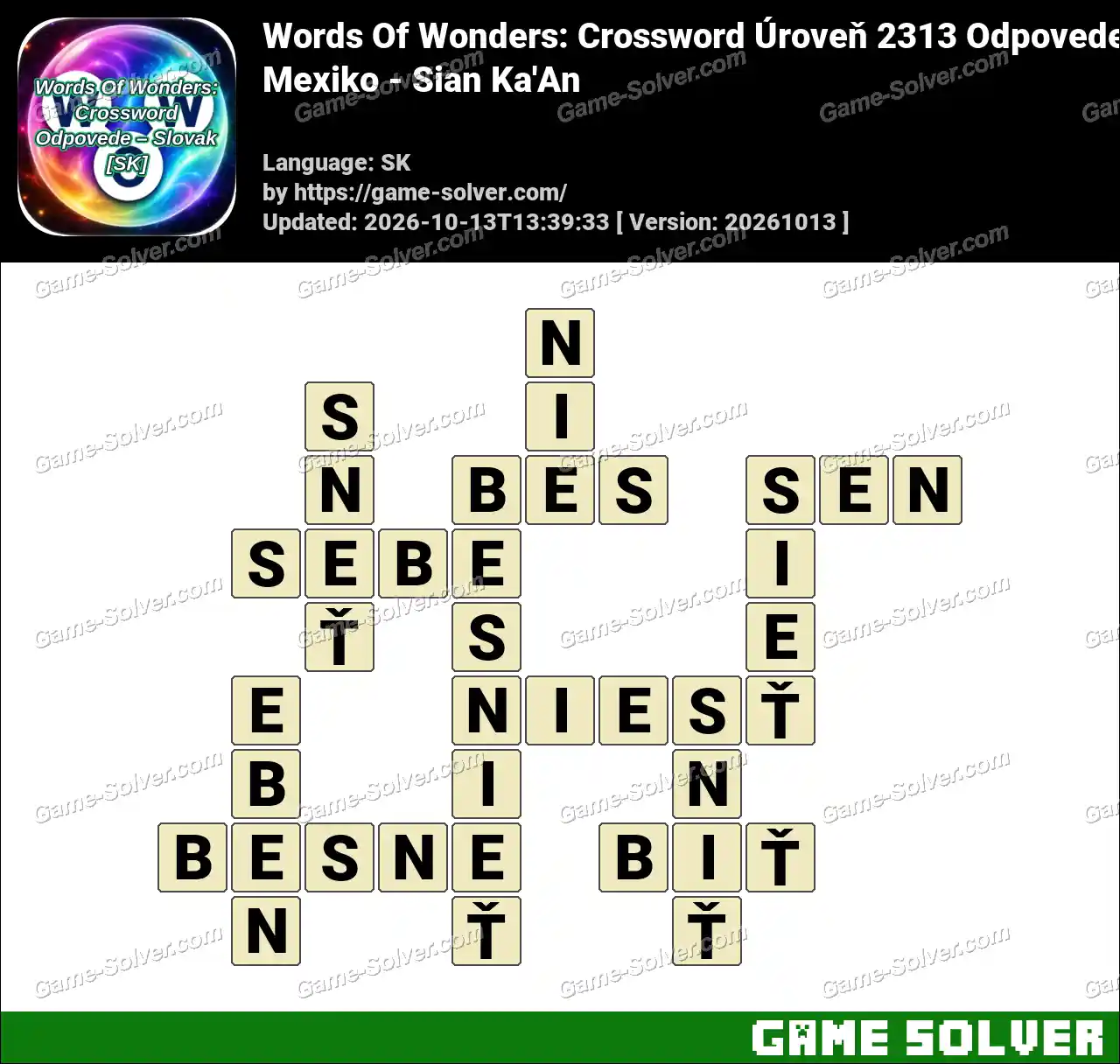 Words Of Wonders: Crossword Úroveň 2313 Odpovede – Mexiko – Sian Ka’An